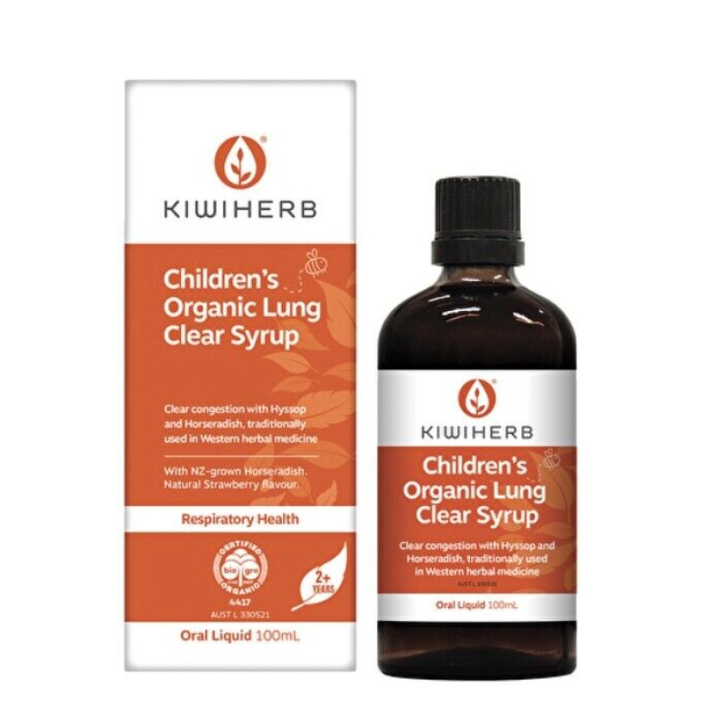 Children's Organic Lung Clear Syrup 100ml by KIWIHERB
